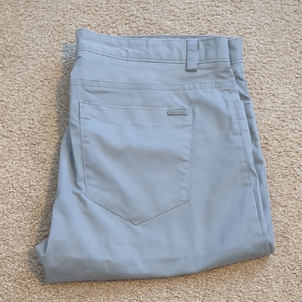 Calvin Klein Men's Gray Slim Fit Chinos